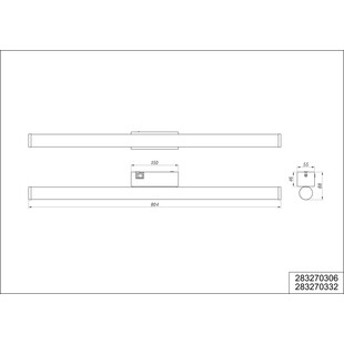 Kinkiet z włącznikiem do łazienki Mattimo LED 80cm biało-czarny Trio