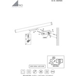 Kinkiet z włącznikiem do łazienki Mattimo LED 60cm biało-czarny Trio
