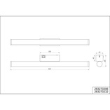 Kinkiet z włącznikiem do łazienki Mattimo LED 60cm biało-czarny Trio