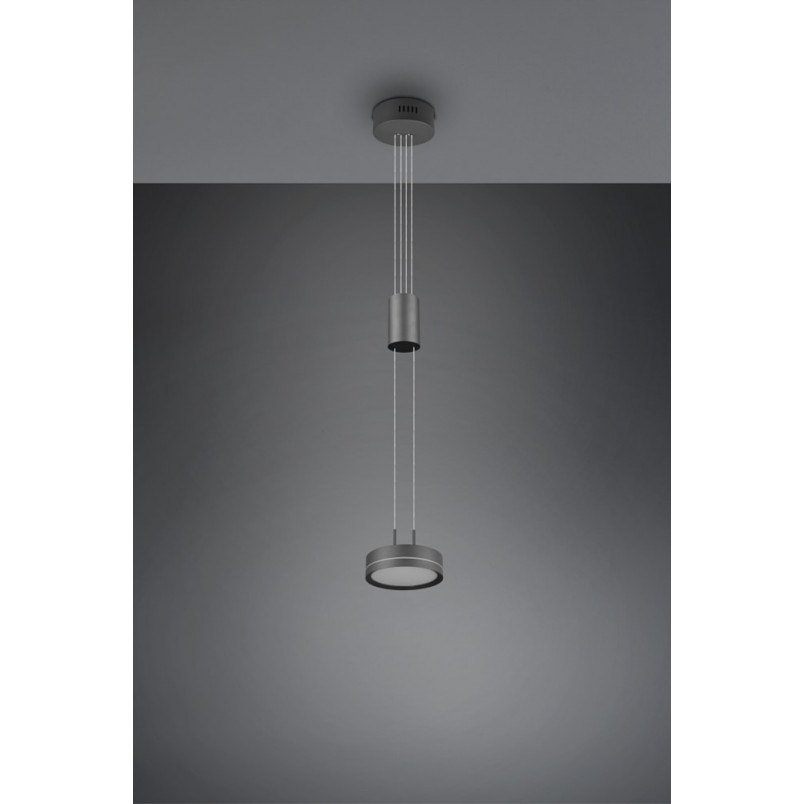 Lampa wisząca nowoczesna Franklin LED 14cm antracyt Trio