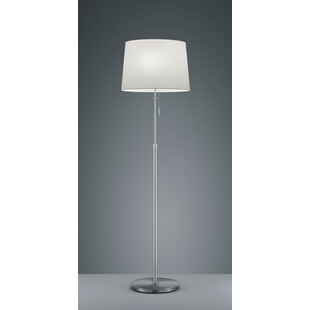 Lampa podłogowa nowoczesna z abażurem Lyon Biały/Nikiel Mat marki Trio