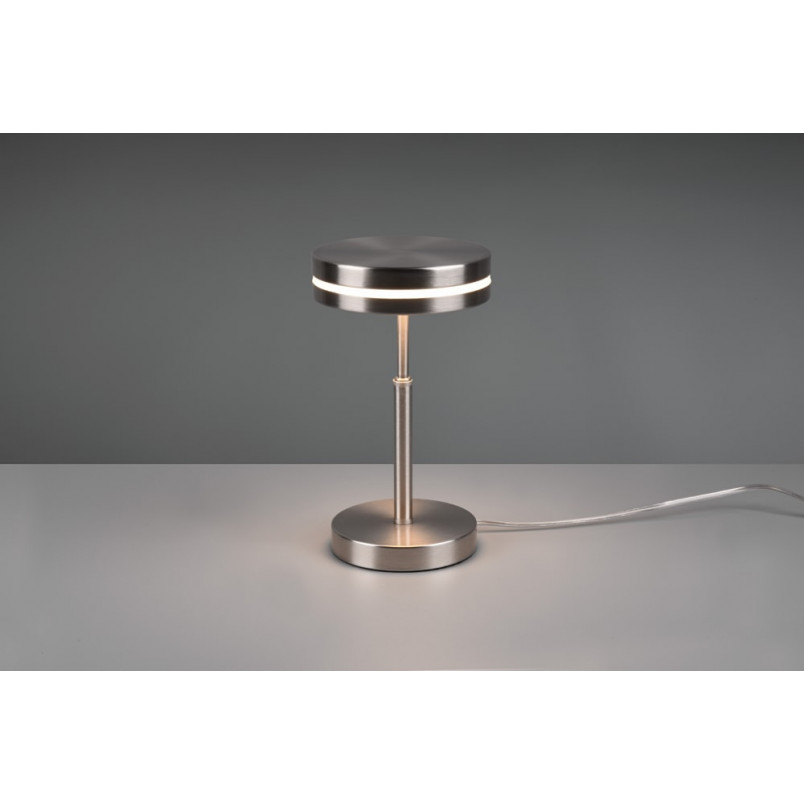 Lampa stołowa nowoczesna Franklin 14 LED nikiel mat Trio