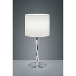 Lampa stołowa glamour z abażurem Nandor Biały/Nikiel Mat marki Trio