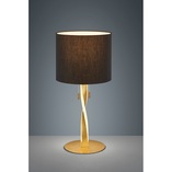 Lampa stołowa glamour z abażurem Nandor Czarny/Złoty marki Trio