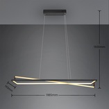 Lampa wisząca nowoczesna Edge LED 118cm czarna Trio