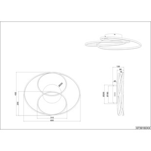 Plafon okrągły nowoczesny Gale LED 80 nikiel marki Trio
