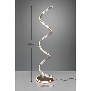 Lampa podłogowa nowoczesna ze ściemniaczem Yara LED nikiel Trio