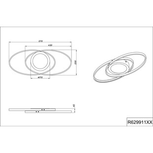 Plafon sufitowy nowoczesny Galaxy 57 Led Tytanowy marki Trio