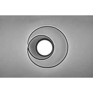 Plafon nowoczesny z pilotem Yava LED 60cm czarny Trio