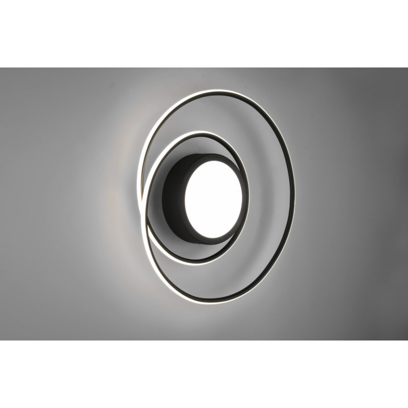 Plafon nowoczesny z pilotem Yava LED 60cm czarny Trio