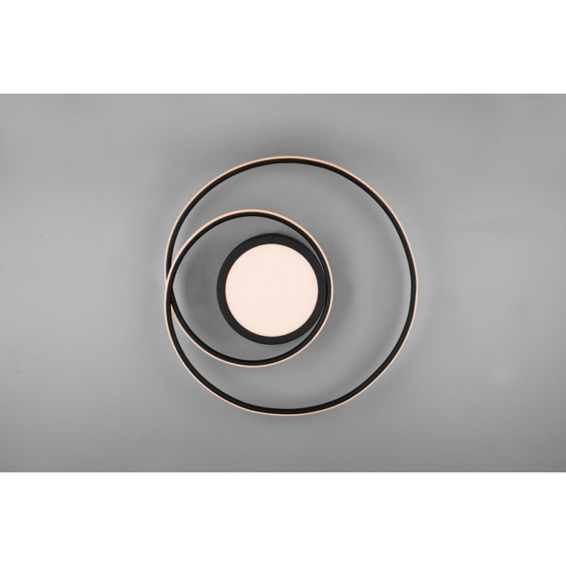 Plafon nowoczesny z pilotem Yava LED 60cm czarny Trio