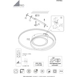 Plafon nowoczesny z pilotem Yava LED 60cm czarny Trio