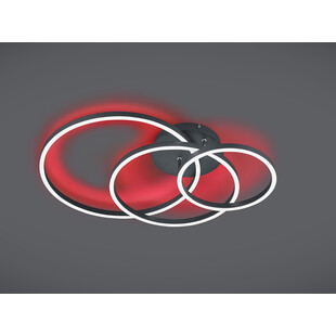 Plafon nowoczesny ze ściemniaczem Winona LED 78cm czarny Trio