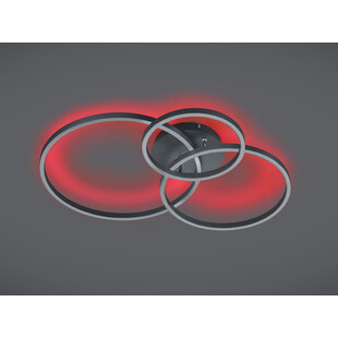 Plafon nowoczesny ze ściemniaczem Winona LED 78cm czarny Trio