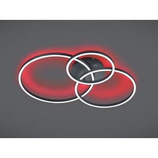 Plafon nowoczesny ze ściemniaczem Winona LED 78cm czarny Trio