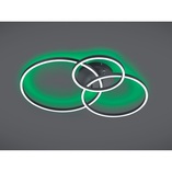 Plafon nowoczesny ze ściemniaczem Winona LED 78cm czarny Trio
