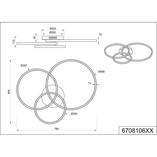 Plafon nowoczesny ze ściemniaczem Winona LED 78cm czarny Trio