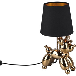 Lampa stołowa dekoracyjna piesek Bello czarno-złota marki Trio