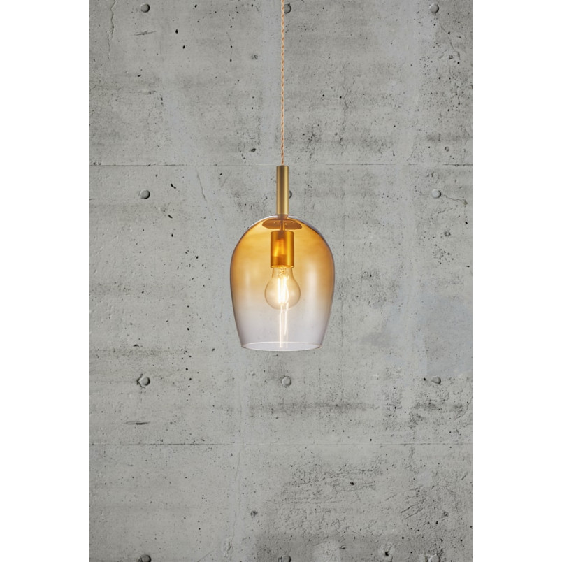 Lampa wisząca szklana Uma 18 bursztynowa marki Nordlux
