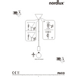 Lampa wisząca żarówka na kablu Paco czarna marki Nordlux