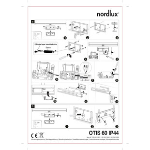 Kinkiet łazienkowy podłużny Otis LED 60 biały marki Nordlux