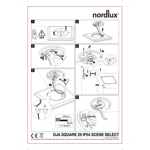 Plafon łazienkowy Oja Square LED 29 chromowany marki Nordlux