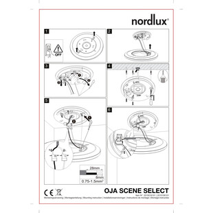 Plafon okrągły Oja LED 42 biały marki Nordlux