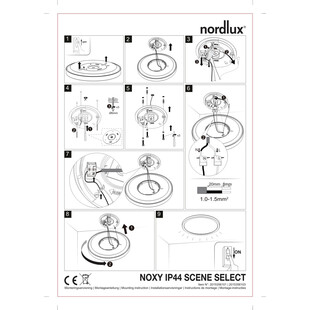 Plafon okrągły łazienkowy Noxy 35 LED biały marki Nordlux
