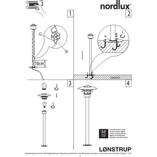 Lampa ogrodowa stojąca Lonstrup 32 Czarny marki Nordlux