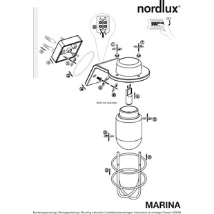 Kinkiet zewnętrzny Marina czarny marki Nordlux