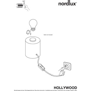 Lampa stołowa szklana dekoracyjna Hollywood dymiona marki Nordlux
