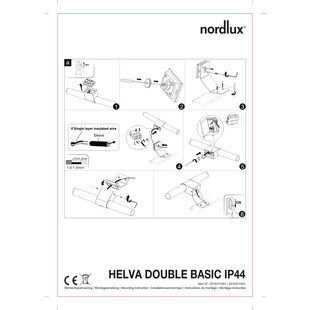 Kinkiet łazienkowy Helva Basic LED czarny marki Nordlux