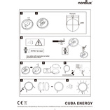 Kinkiet elewacyjny Cuba Energy Round LED czarny marki Nordlux