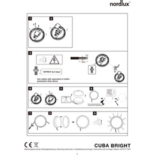 Kinkiet elewacyjny Cuba Bright Round LED czarny marki Nordlux