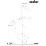 Lampa podłogowa nowoczesna Bend LED czarna marki Nordlux