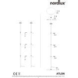 Lampa podłogowa szklana kula Alton dymiona marki Nordlux