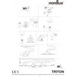 Lampa Spot "oczko" Triton 3szt (zestaw) Stalowa marki Nordlux