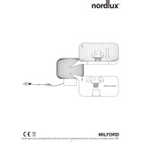 Lampa stołowa szklana Milford Czarno-Biała marki Nordlux