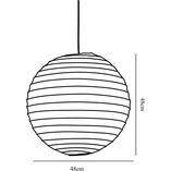 Lampa wisząca papierowa kula Rispapir 40 Beżowa marki Nordlux