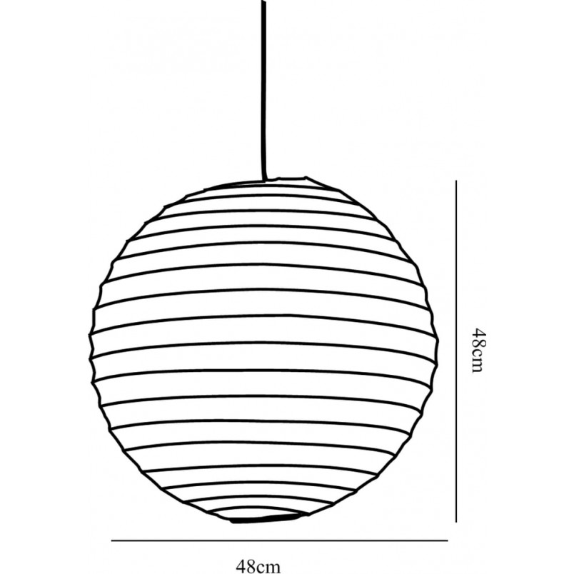 Lampa wisząca papierowa kula Rispapir 48 Beżowa marki Nordlux