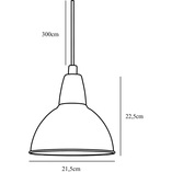 Lampa wisząca industrialna Trude 22,5 Czarna marki Nordlux