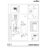 Kinkiet zewnętrzny Canto Maxi 2 Mosiężny marki Nordlux
