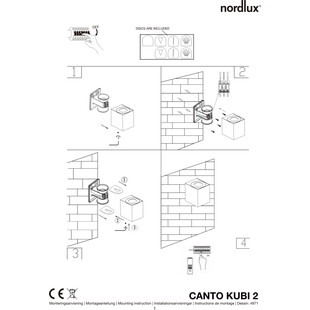 Kinkiet zewnętrzny Canto Kubi 2 Galwanizowany marki Nordlux