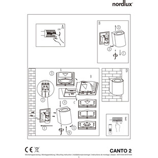 Kinkiet zewnętrzny Canto 2 Mosiężny marki Nordlux