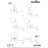 Lampa stołowa szklana kula Alton Opal/Mosiądz marki Nordlux