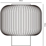 Lampa stołowa szklana Milford Czarno-Biała marki Nordlux