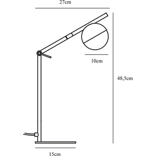 Lampa stołowa szklana kula Contina biało-czarna marki Nordlux