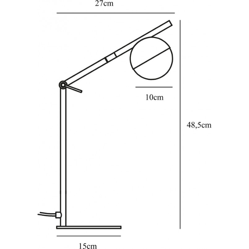 Lampa stołowa szklana kula Contina biało-czarna marki Nordlux