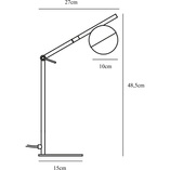 Lampa stołowa szklana kula Contina biało-czarna marki Nordlux