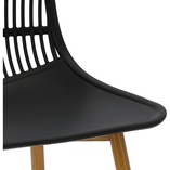 Krzesło ażurowe skandynawskie Klaus czarne LangFang